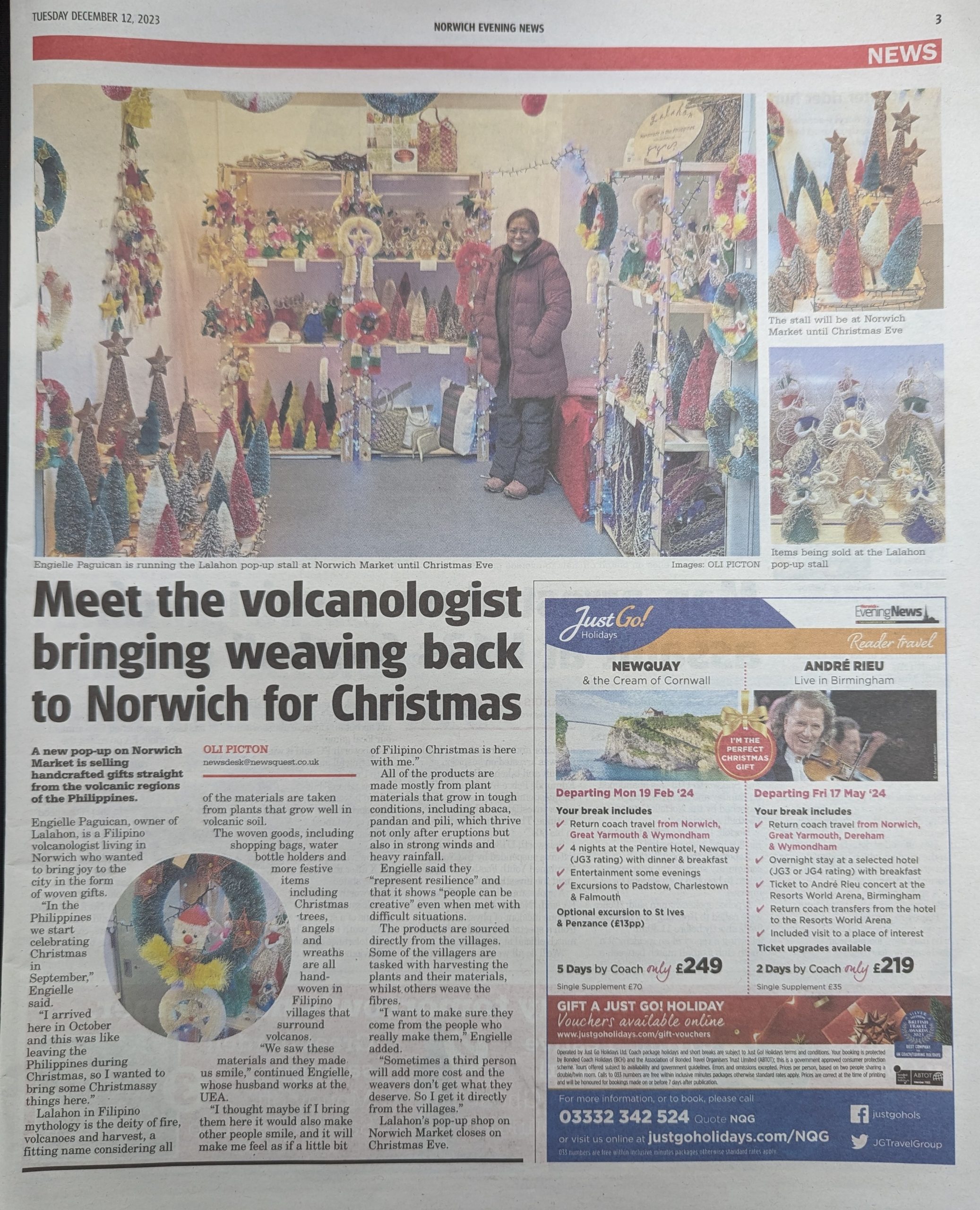 News Article in the Norwich Evening News about Lalahon